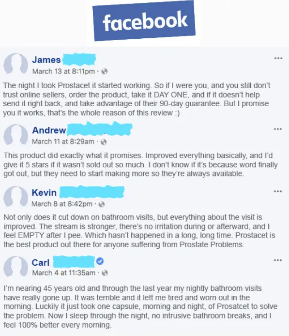 Prostacet-Testimonials