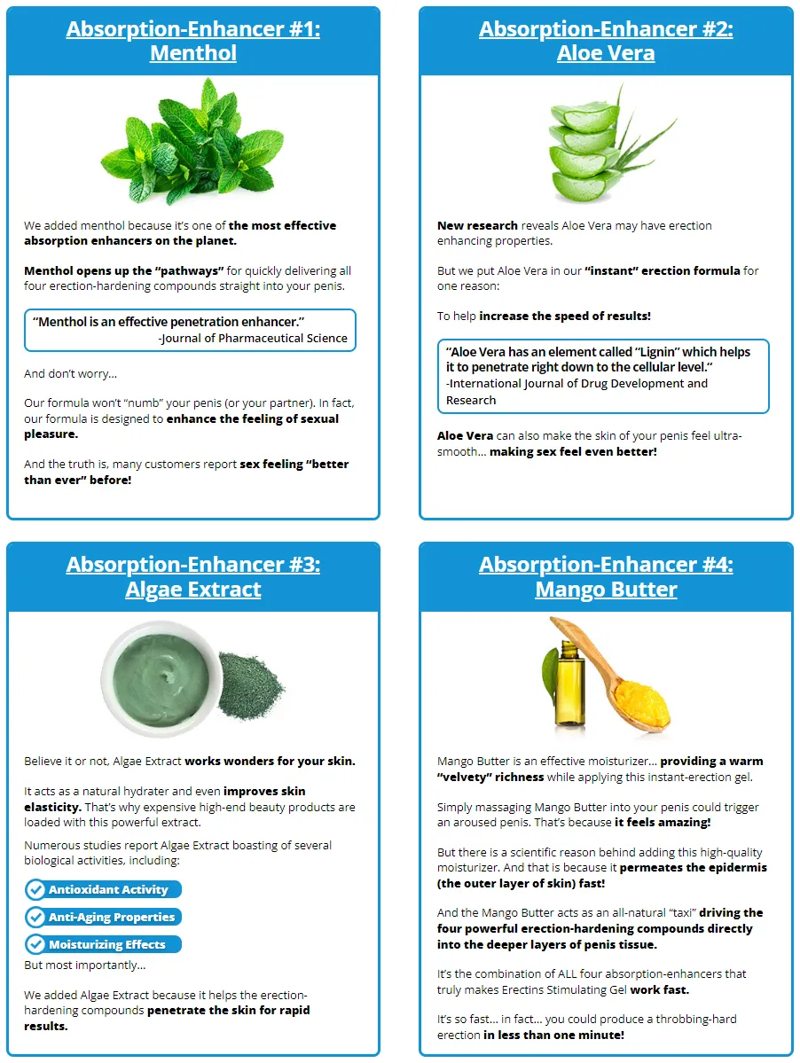 Erectin Stimulating Gel: Experience Peak Performance - 11 Reasons to Try It 10 erectin_gel_absorption_enhancers