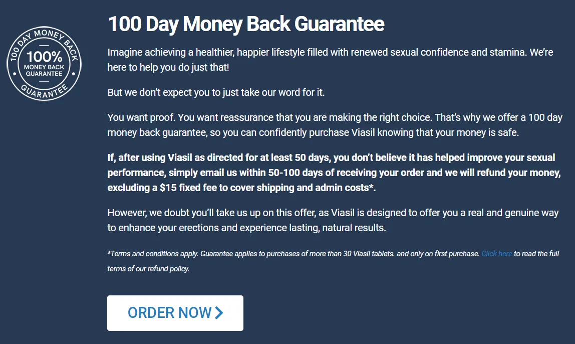 Viasil: Boost Your Vitality with These 12 Remarkable Benefits 10 Viasil-100-day-money-back-guarantee-order-now