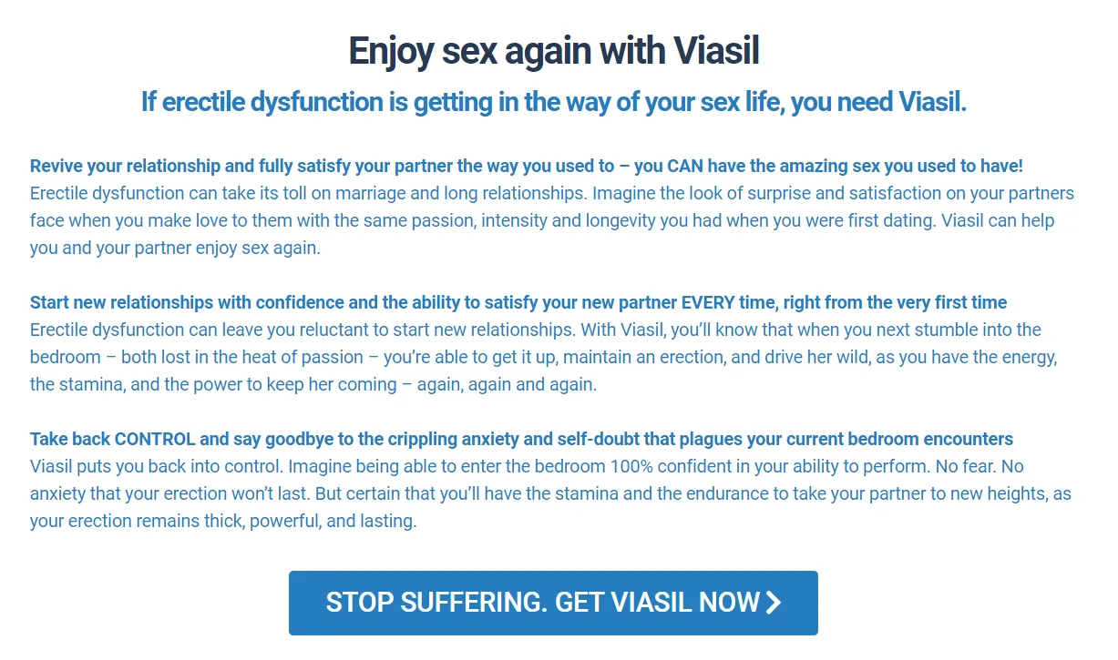 Viasil: Boost Your Vitality with These 12 Remarkable Benefits 7 Viasil-enjoy-your-sex-again-stop-suffering-buy-now