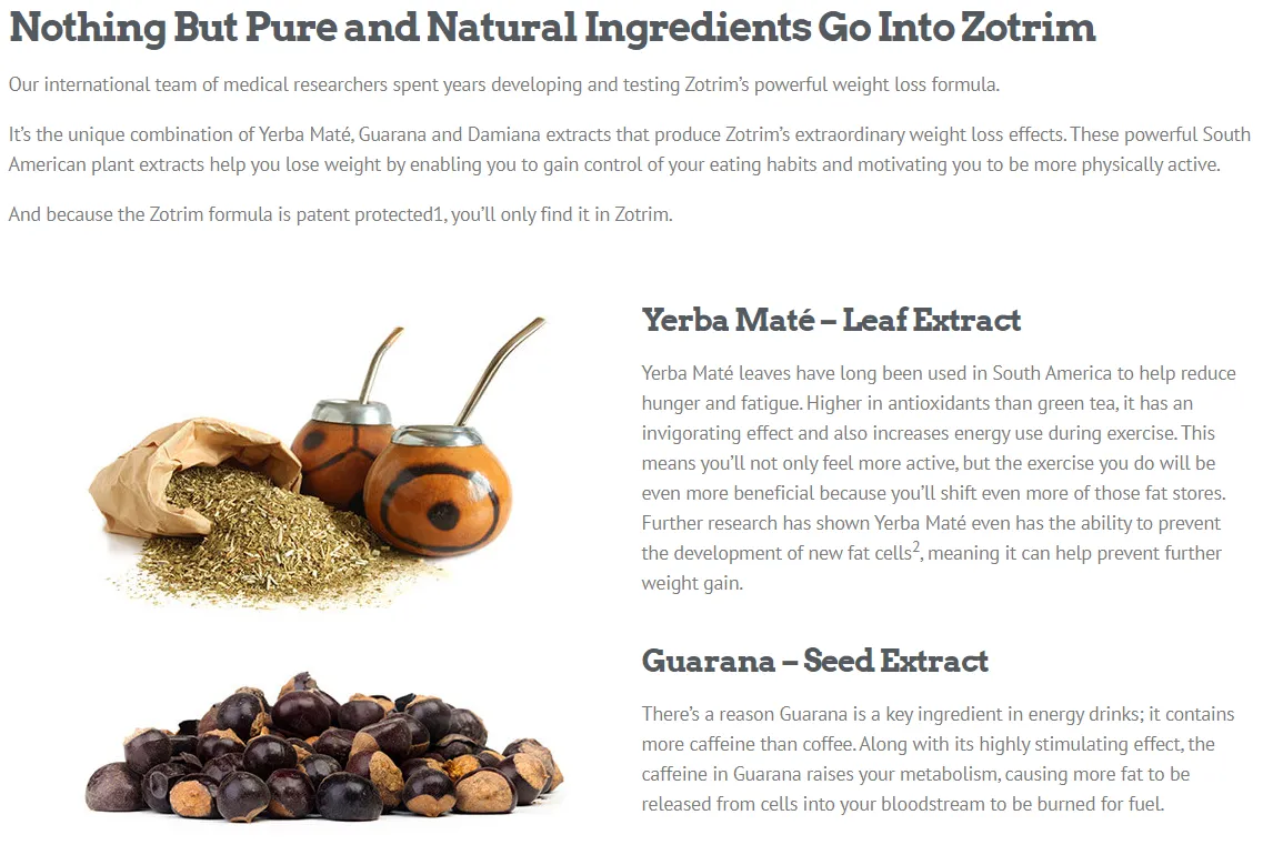 Zotrim-ingredients-yerba-mate-leaf-extract-guarana-seed-extract