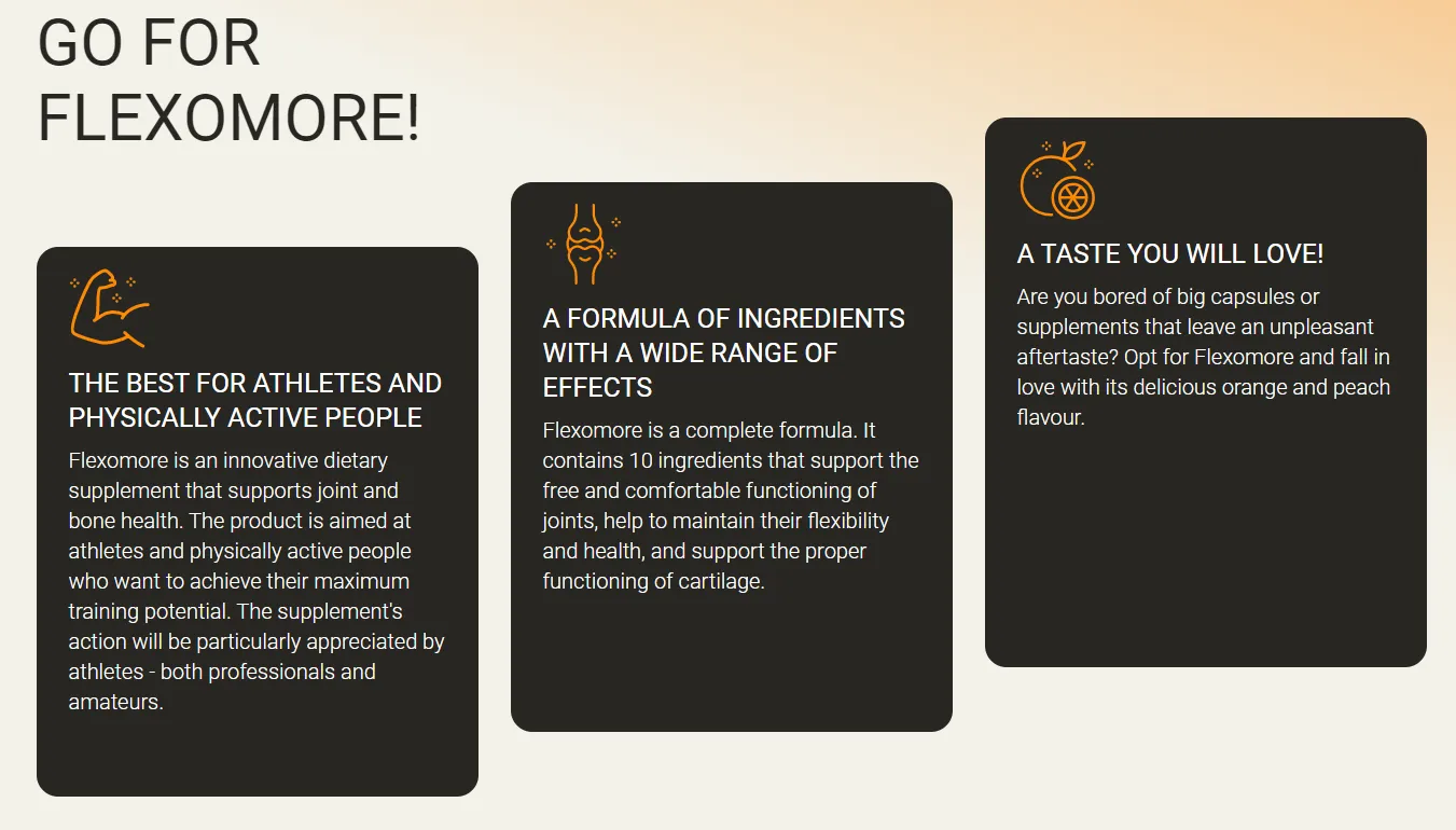 flexomore best for athletes and phusucally active people formula of ingredients