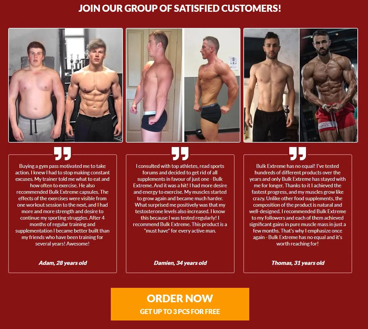 Bulk Extreme customer reviews and testimonials