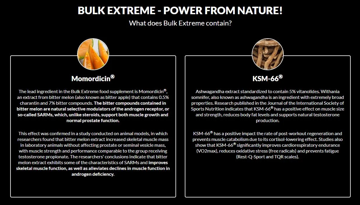 Bulk Extreme power from nature what does it contain