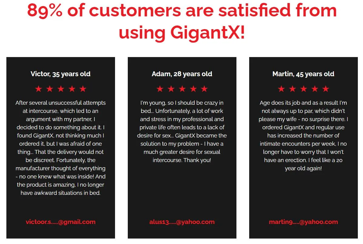 GigantX customer reviews and testimonials