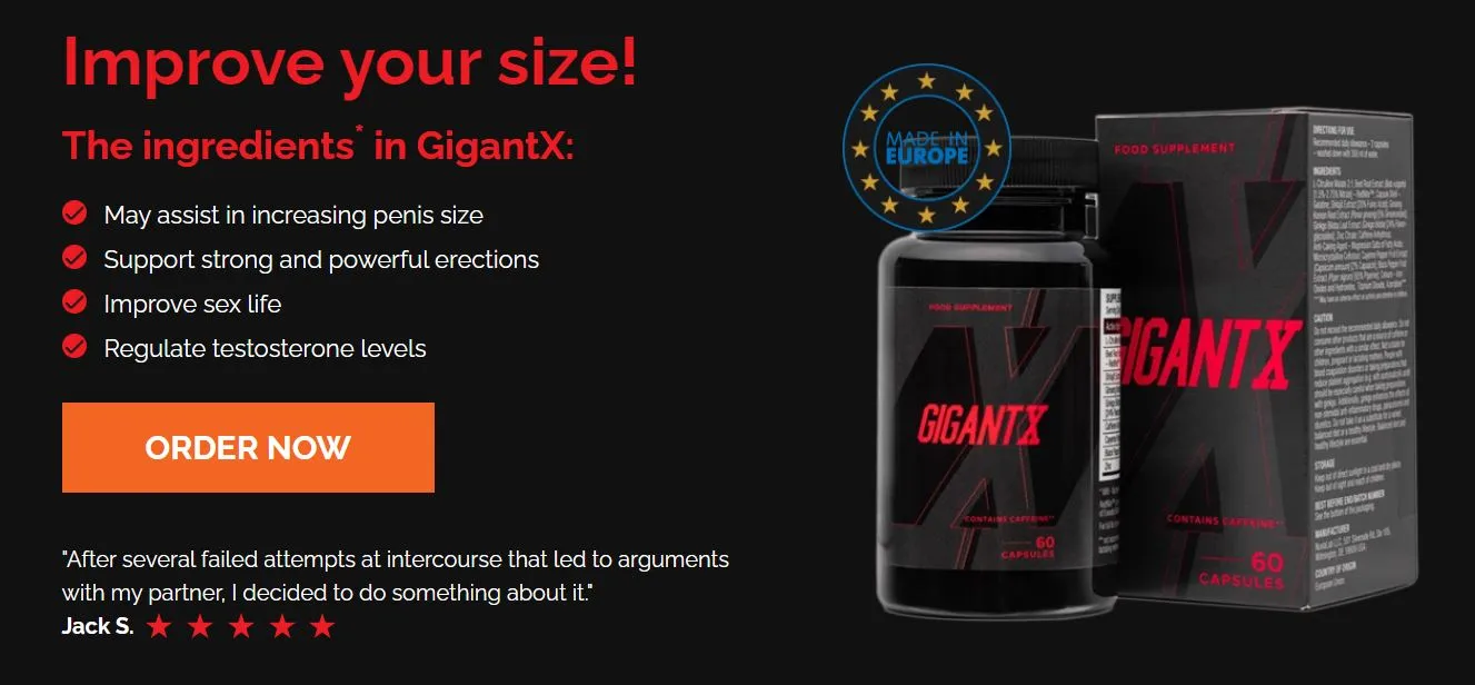 GigantX food supplement improve your size order now