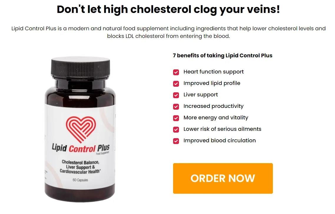 Lipid Control Plus dont let high cholesterol clog your veins benefits
