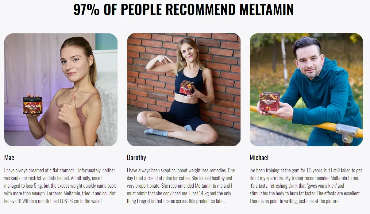 Meltamin customer reviews and testimonials