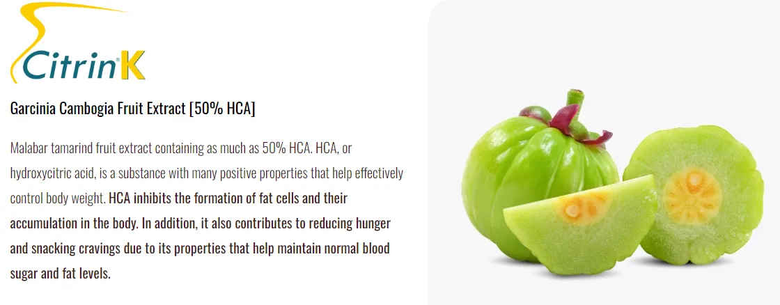 Meltamin ingredients citrink garcinia cambogia fruit extract malabar tamarind fruit