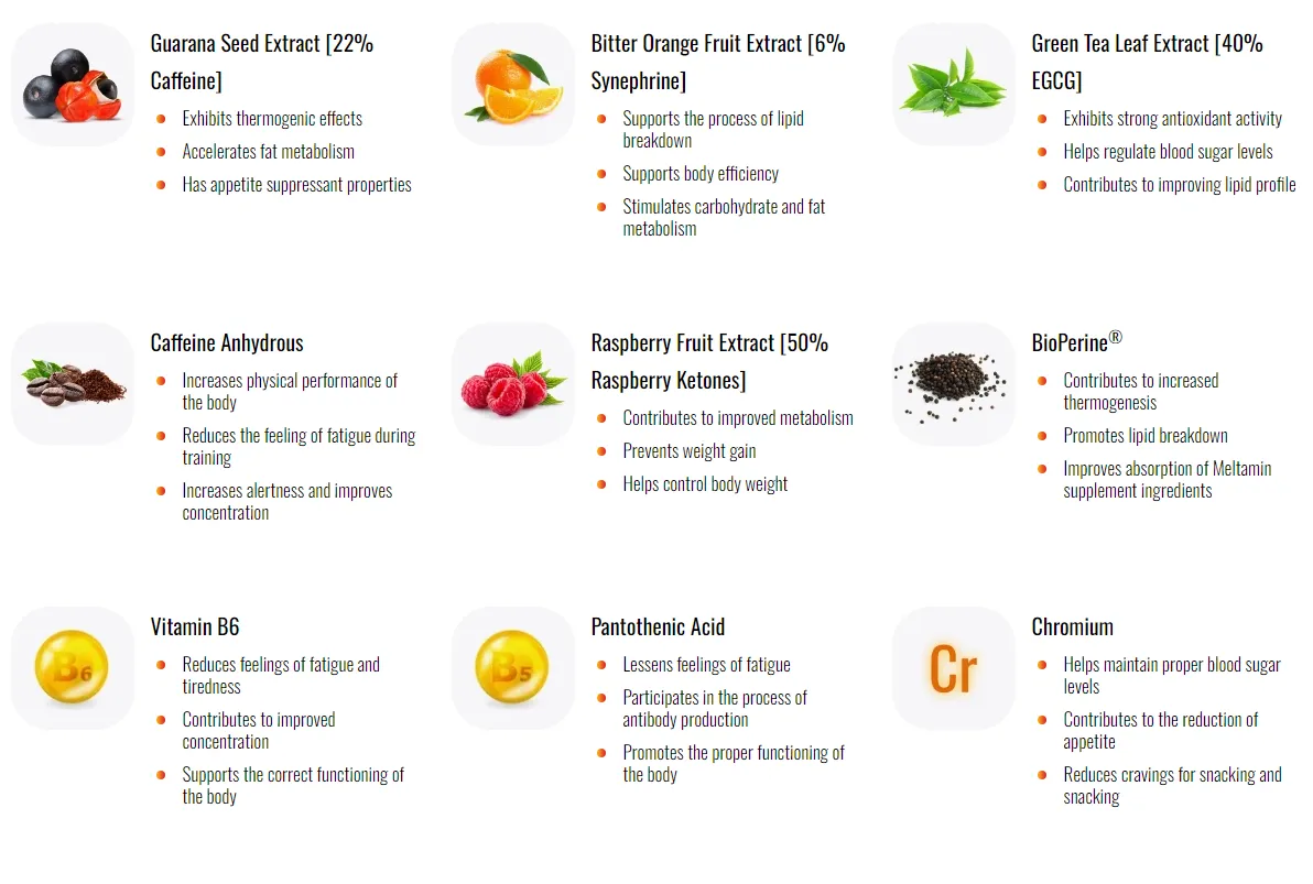 Meltamin ingredients