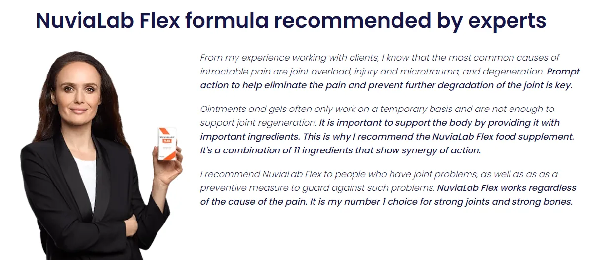 NuviaLab Flex formula recommended by