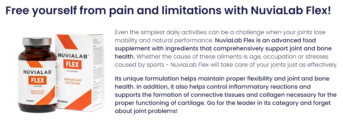 NuviaLab Flex free yourslef from pain and limitations