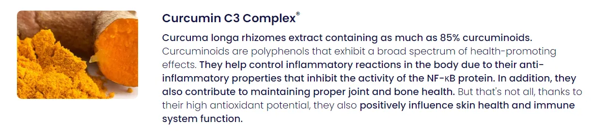 NuviaLab Flex ingredients curcumin c3