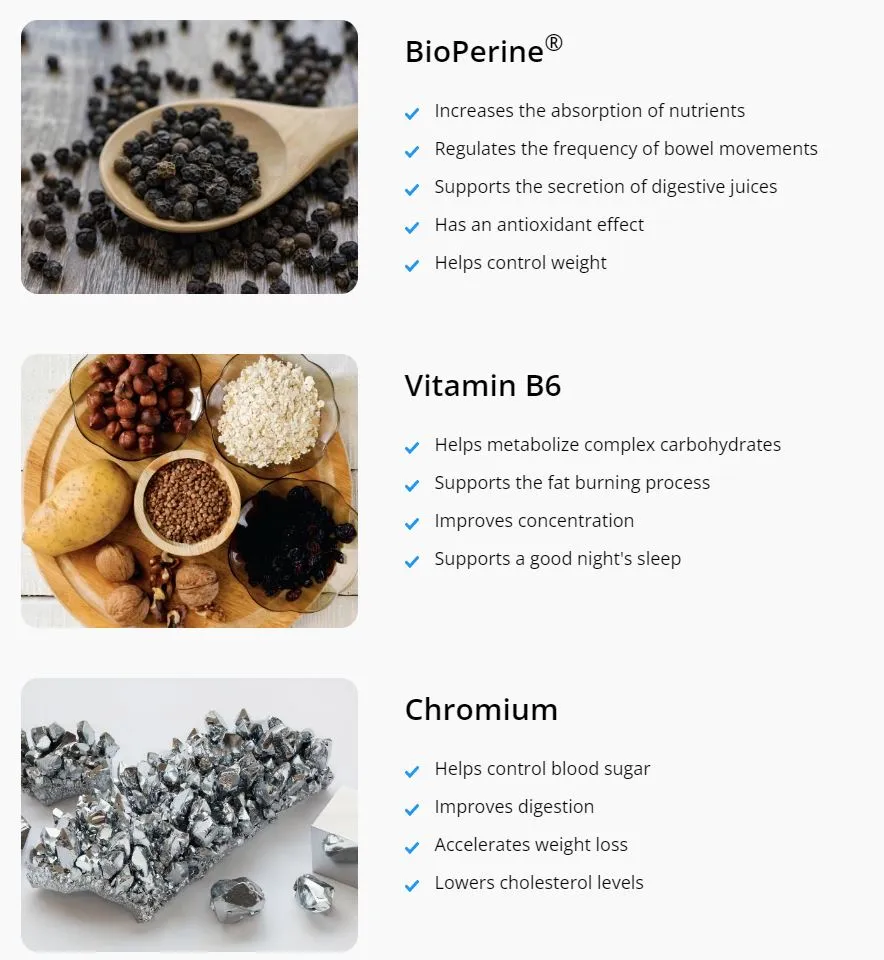 NuviaLab Keto ingredients BioPerine Vitamin B6 Chromium