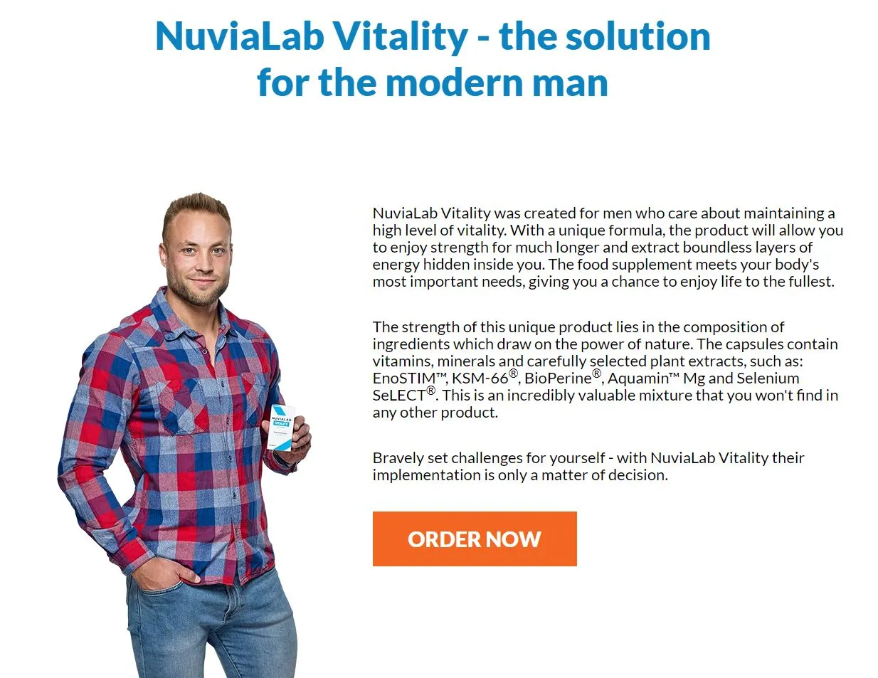 NuviaLab Vitality the solution for the modern man