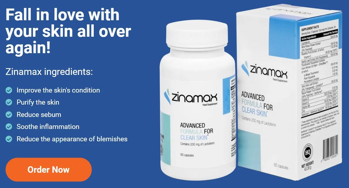Zinamax advanced formula for clear skin order now