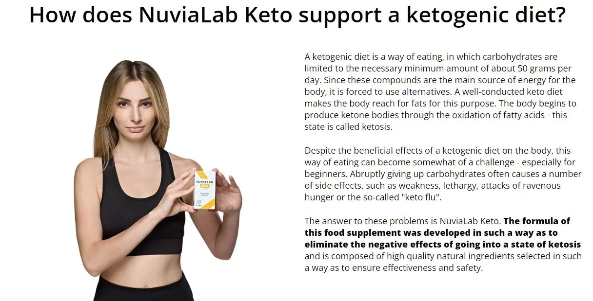 how does NuviaLab Keto support a ketogenic diet