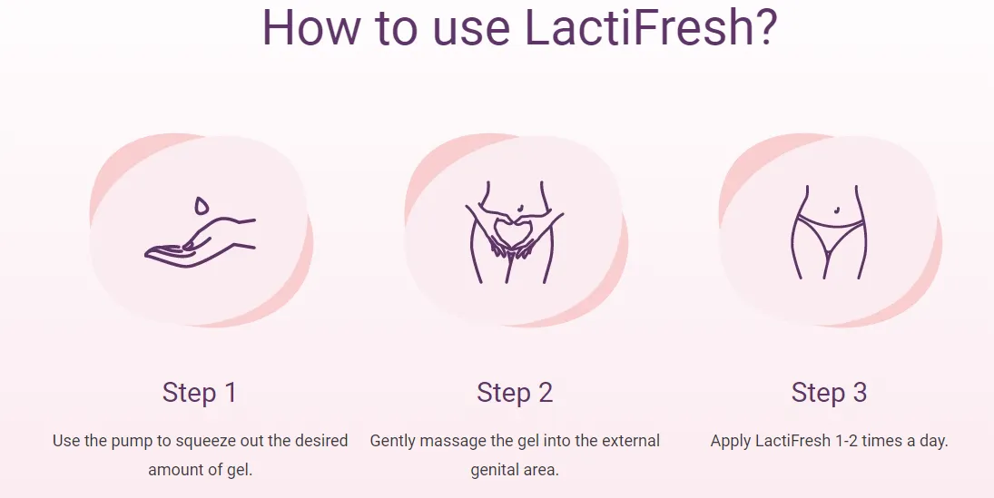 lactifresh gel how to use in 3 steps