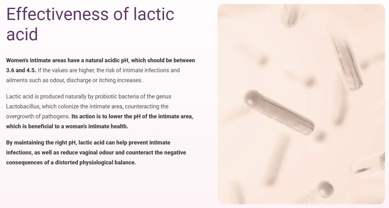 lactifresh gel ingredients lactic acid