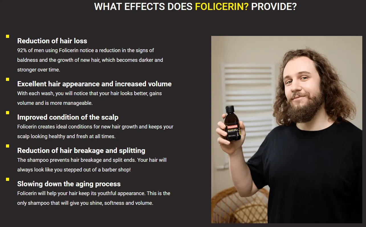 Folicerin: 14 Unique Advantages for Superior Hair Health 5 what effects does folicerin reduction of hair loss improve condition of the scalp