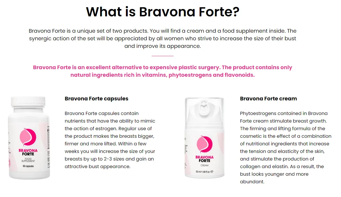 what is Bravona Forte capsules and cream
