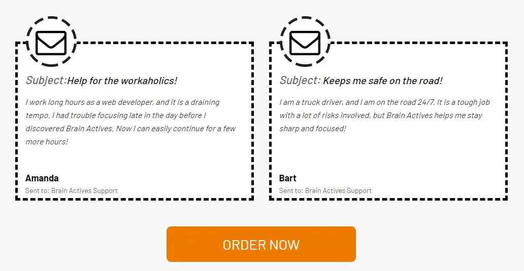 Brain Actives customer reviews and testimonials