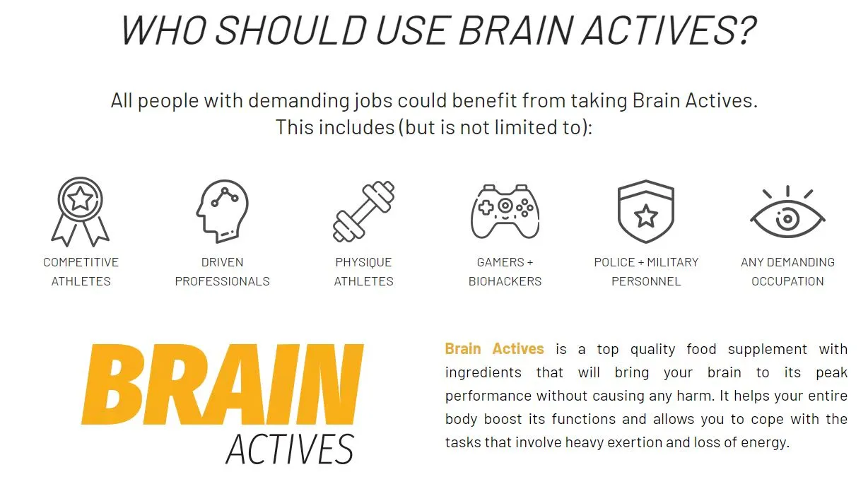 Brain Actives who should use it benefits