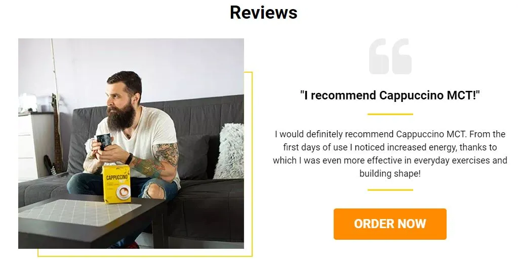 Cappuccino MCT customer reviews and testimonials