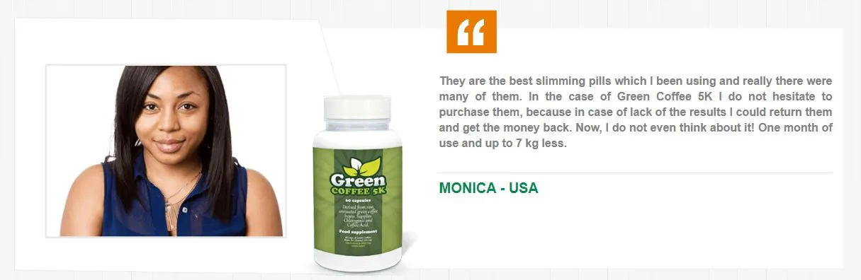 Green Coffee 5K customers reviews and testimonials