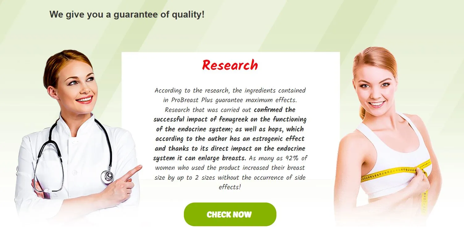 ProBreast Plus guarantee of quailty