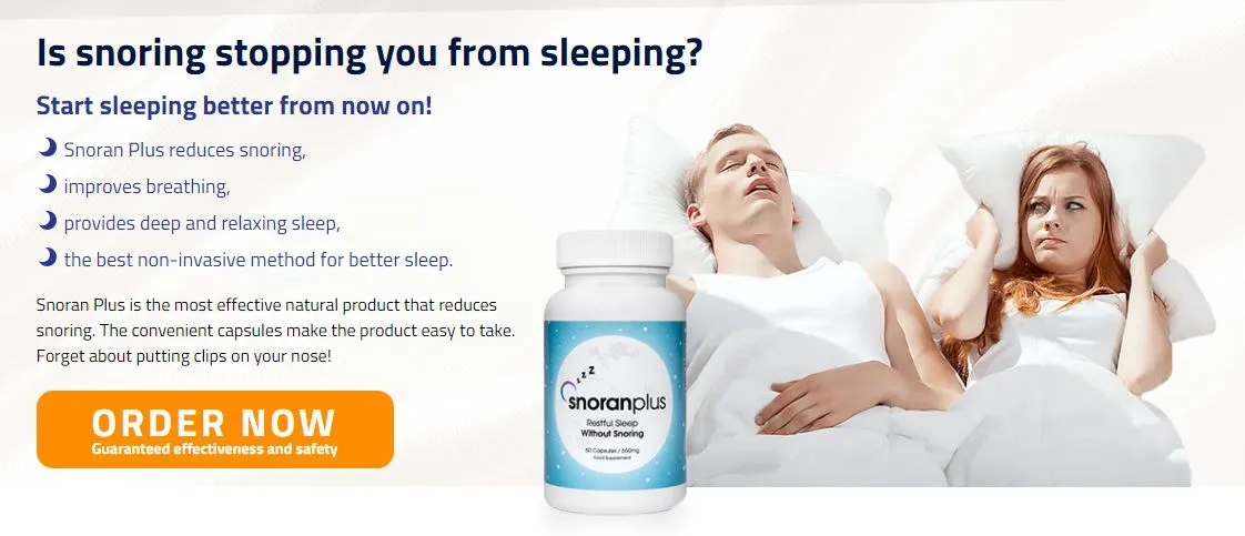 Snoran Plus restful sleep without snoring order now