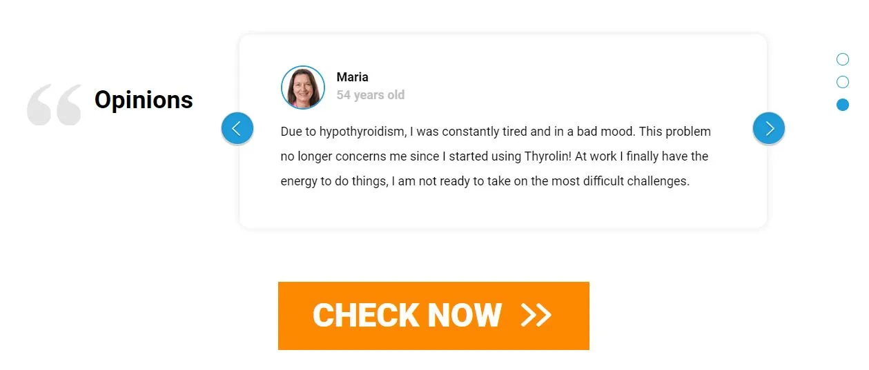 Thyrolin user testimonials and reviews
