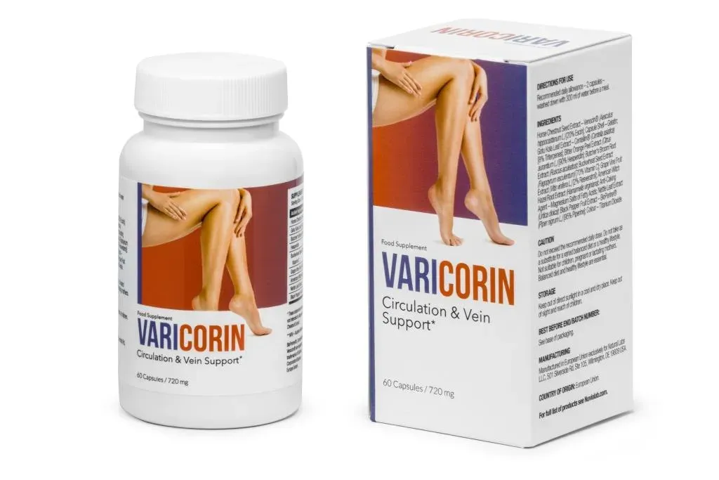 Varicorin: 14 Unique Advantages for Superior Vascular Health 7 VariCorin circulation and vein support product