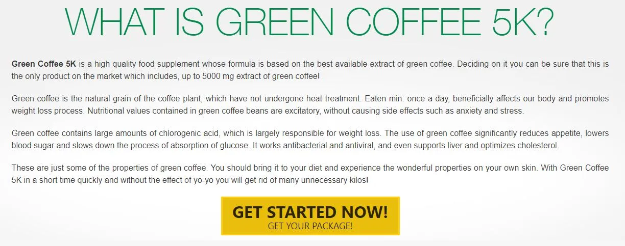 what is Green Coffee 5K